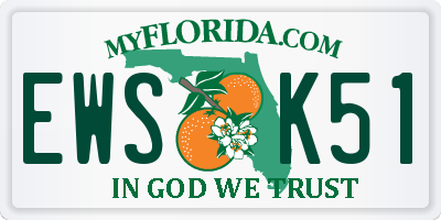 FL license plate EWSK51