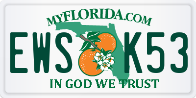 FL license plate EWSK53
