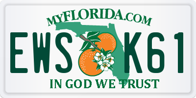 FL license plate EWSK61