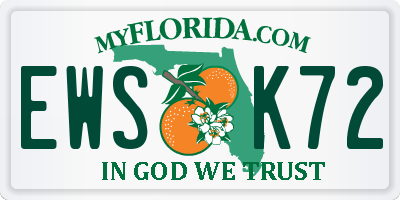 FL license plate EWSK72