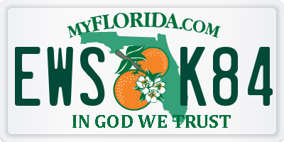 FL license plate EWSK84