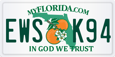 FL license plate EWSK94