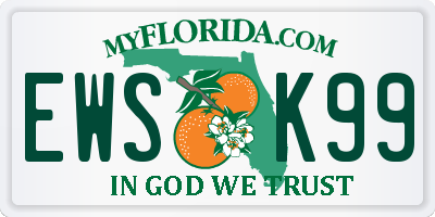 FL license plate EWSK99