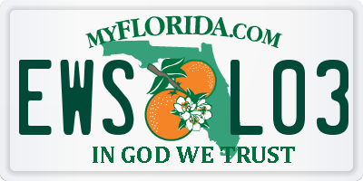 FL license plate EWSL03