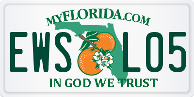 FL license plate EWSL05