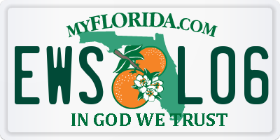 FL license plate EWSL06