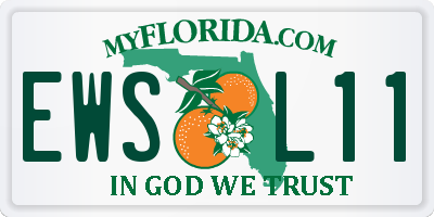 FL license plate EWSL11