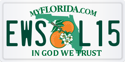 FL license plate EWSL15