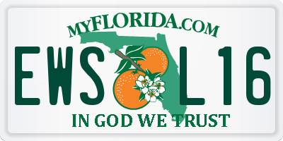 FL license plate EWSL16