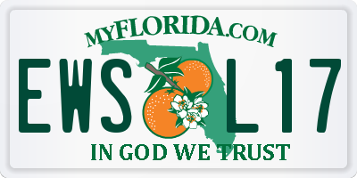 FL license plate EWSL17