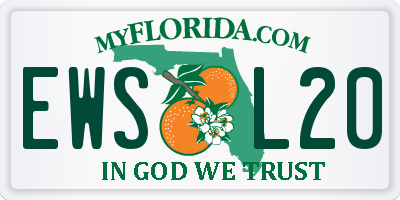 FL license plate EWSL20