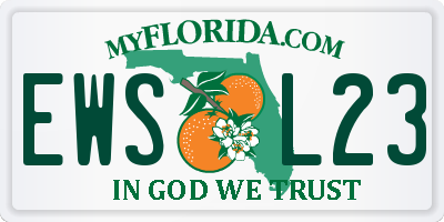 FL license plate EWSL23