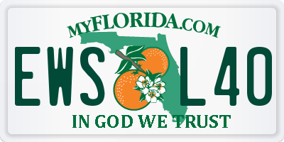 FL license plate EWSL40