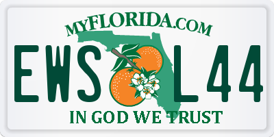 FL license plate EWSL44