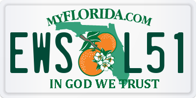 FL license plate EWSL51