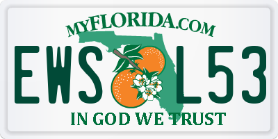FL license plate EWSL53
