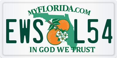 FL license plate EWSL54