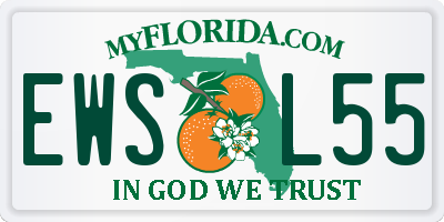 FL license plate EWSL55