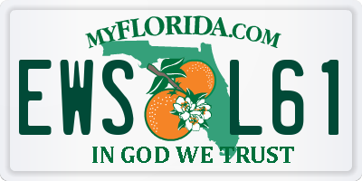 FL license plate EWSL61