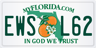 FL license plate EWSL62
