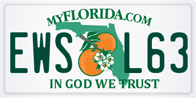 FL license plate EWSL63