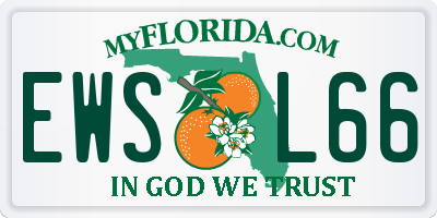 FL license plate EWSL66