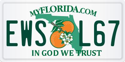 FL license plate EWSL67