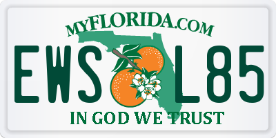 FL license plate EWSL85