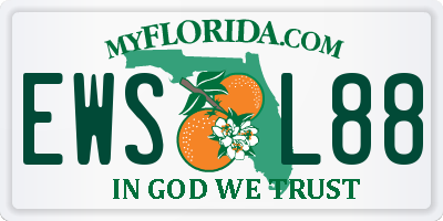 FL license plate EWSL88