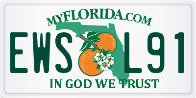 FL license plate EWSL91