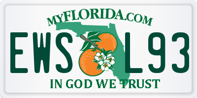 FL license plate EWSL93