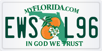 FL license plate EWSL96