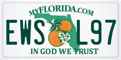 FL license plate EWSL97