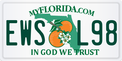 FL license plate EWSL98