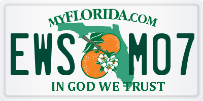 FL license plate EWSM07