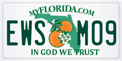FL license plate EWSM09