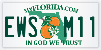 FL license plate EWSM11