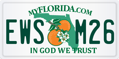 FL license plate EWSM26