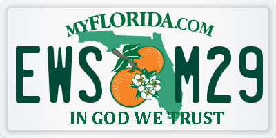 FL license plate EWSM29