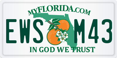 FL license plate EWSM43