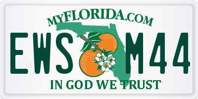 FL license plate EWSM44