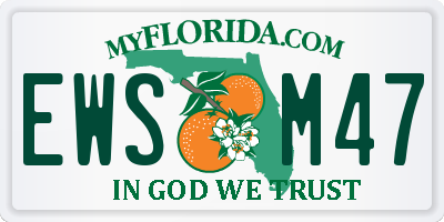 FL license plate EWSM47
