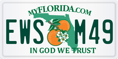 FL license plate EWSM49