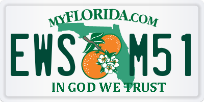 FL license plate EWSM51
