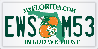 FL license plate EWSM53