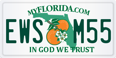 FL license plate EWSM55