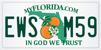 FL license plate EWSM59