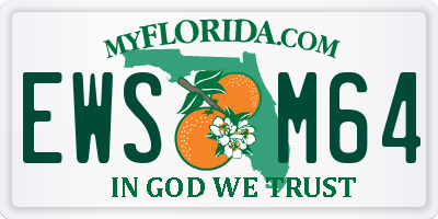 FL license plate EWSM64