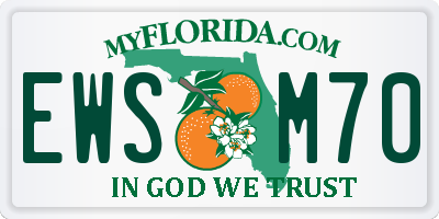 FL license plate EWSM70