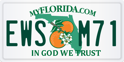 FL license plate EWSM71